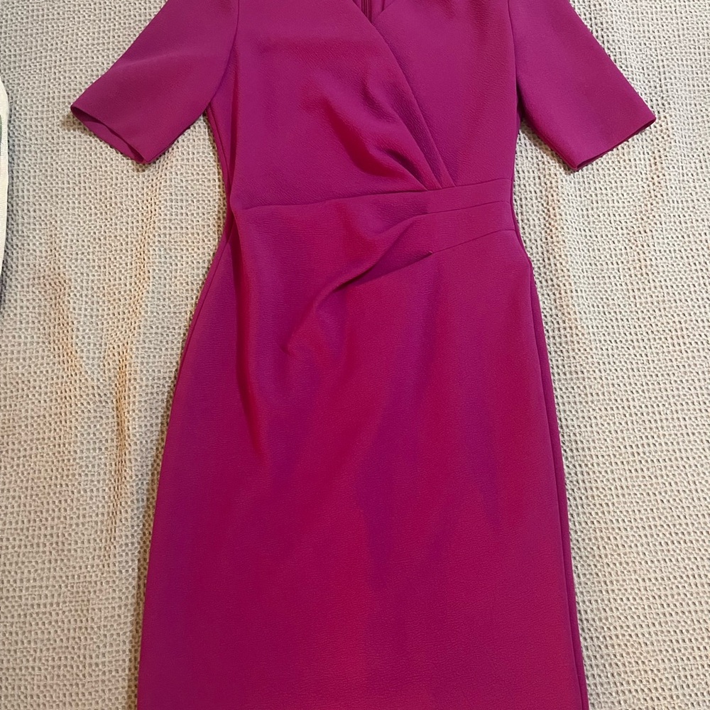 Tahari Fuchsia Midi Dress